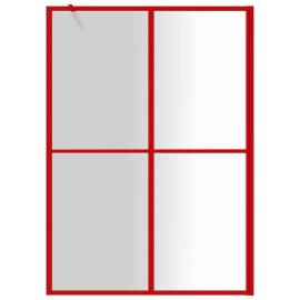Paravan de duș walk-in, roșu, 140x195cm sticlă esg transparentă, 3 image