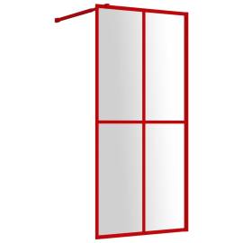Paravan duș walk-in, roșu, 100x195 cm, sticlă esg transparentă, 2 image