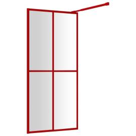 Paravan duș walk-in, roșu, 100x195 cm, sticlă esg transparentă, 5 image