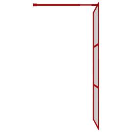 Paravan duș walk-in, roșu, 100x195 cm, sticlă esg transparentă, 4 image