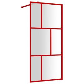 Paravan duș walk-in, roșu, 80x195 cm, sticlă esg transparentă, 2 image