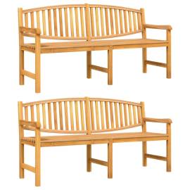 Set mobilier pentru grădină, 3 piese, lemn masiv de tec, 3 image