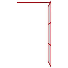 Paravan de duș walk-in roșu 115x195 cm sticlă esg transparentă, 4 image