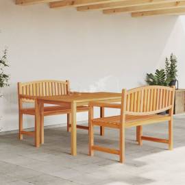 Set mobilier pentru grădină, 3 piese, lemn masiv de tec