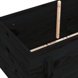 Strat înălțat de grădină, negru, 101x50x57 cm, lemn masiv pin, 7 image