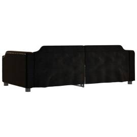 Cadru de pat, negru, 100 x 200 cm, material textil, 5 image