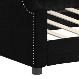 Cadru de pat, negru, 100 x 200 cm, material textil, 6 image