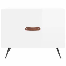 Măsuță de cafea, 2 buc., alb extralucios, 50x50x40 cm, 6 image