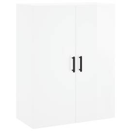 Dulap înalt, alb extralucios, 69,5x34x180 cm, lemn compozit, 5 image