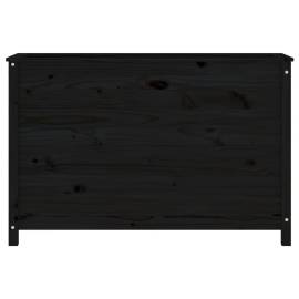 Strat înălțat de grădină, negru, 119,5x40x78 cm, lemn masiv pin, 4 image