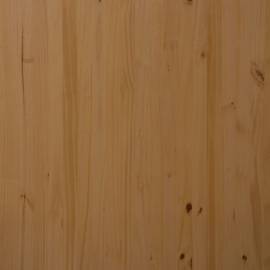 Dulap rulant cu birou moss maro miere lemn masiv de pin, 9 image
