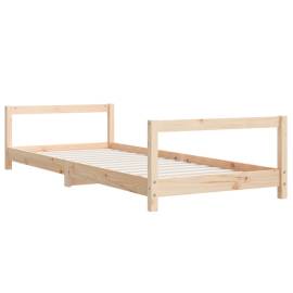 Cadru de pat pentru copii, 80x200 cm, lemn masiv de pin, 6 image