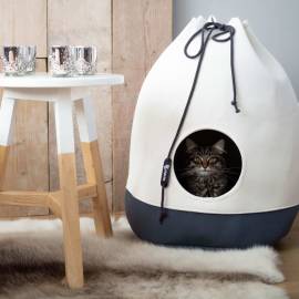 District70 pat/geantă pentru pisici „casa”, gri închis, 9 image