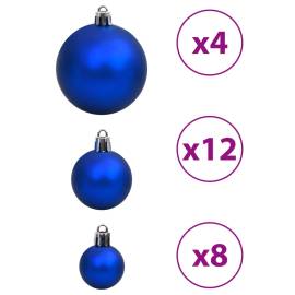 Globuri de crăciun 100 buc., albastru și argintiu, 3 / 4 / 6 cm, 7 image