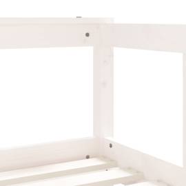 Cadru de pat copii cu sertare, alb, 70x140 cm, lemn masiv pin, 9 image