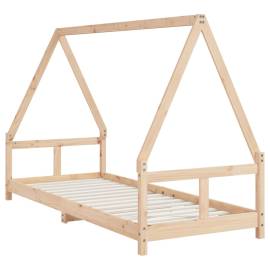 Cadru de pat pentru copii, 80x200 cm, lemn masiv de pin, 6 image