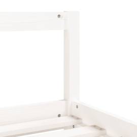 Cadru pat copii cu sertare, alb, 80x200 cm, lemn masiv de pin, 8 image