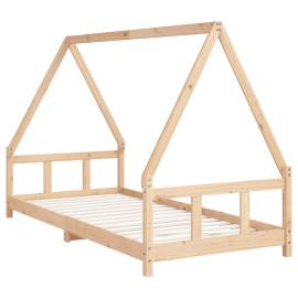 Cadru pat pentru copii, 90x200 cm, lemn masiv de pin, 3 image