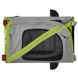 Remorcă de bicicletă pentru câini, verde, textil oxford și fier, 9 image