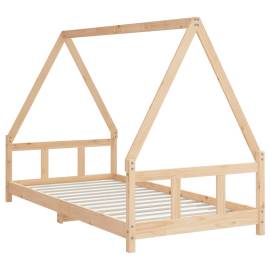 Cadru de pat pentru copii, 90x190 cm, lemn masiv de pin, 6 image
