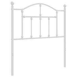 Tăblie de pat metalică, alb, 80 cm, 2 image