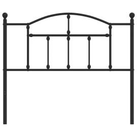 Tăblie de pat metalică, negru, 107 cm, 3 image