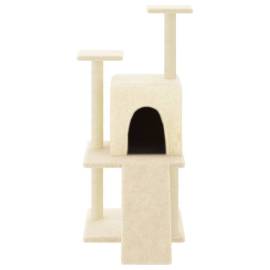 Ansamblu de pisici cu stâlpi din funie de sisal, crem, 110 cm, 3 image