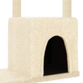 Ansamblu de pisici cu stâlpi din funie de sisal, crem, 97,5 cm, 6 image