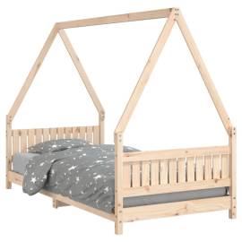 Cadru de pat pentru copii, 90x190 cm, lemn masiv de pin, 2 image