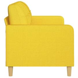 Canapea cu 3 locuri, galben deschis, 180 cm, material textil, 4 image