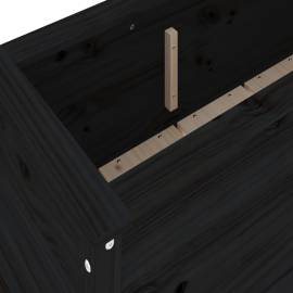 Strat înălțat de grădină, negru, 119,5x40x39 cm, lemn masiv pin, 7 image