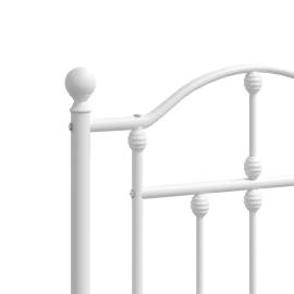 Tăblie de pat metalică, alb, 180 cm, 5 image