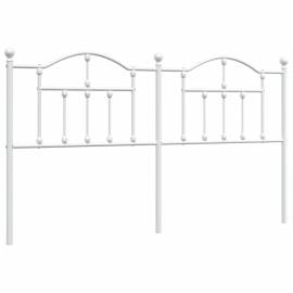 Tăblie de pat metalică, alb, 180 cm, 2 image