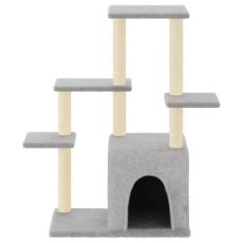 Ansamblu pisici, stâlpi din funie sisal, gri deschis, 97,5 cm, 3 image
