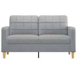 Canapea cu 2 locuri, gri deschis, 140 cm, material textil, 3 image