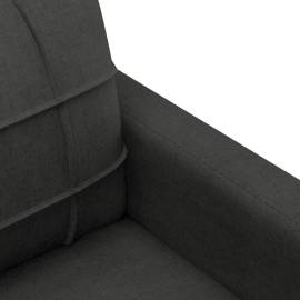 Canapea cu 2 locuri, negru, 120 cm, material textil, 6 image