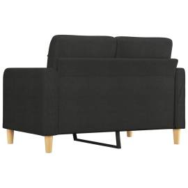 Canapea cu 2 locuri, negru, 120 cm, material textil, 5 image