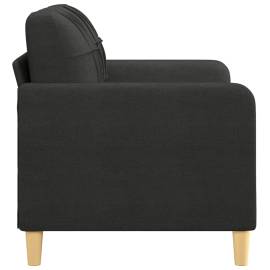 Canapea cu 2 locuri, negru, 120 cm, material textil, 4 image