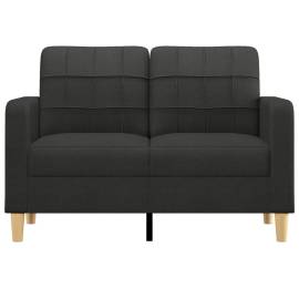 Canapea cu 2 locuri, negru, 120 cm, material textil, 3 image