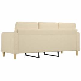 Canapea cu 3 locuri, crem, 180 cm, material textil, 5 image
