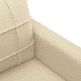 Canapea cu 3 locuri, crem, 180 cm, material textil, 6 image