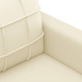 Canapea cu 3 locuri, crem, 180 cm, piele ecologică, 6 image