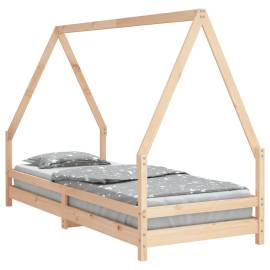 Cadru pat pentru copii, 90x200 cm, lemn masiv de pin, 2 image