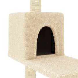 Ansamblu de pisici cu stâlpi din funie de sisal, crem, 95 cm, 6 image