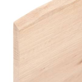 Blat de masă, 100x50x2 cm, lemn masiv de stejar netratat, 4 image