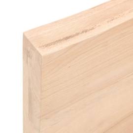 Blat de masă, 100x50x6 cm, lemn masiv de stejar netratat, 4 image