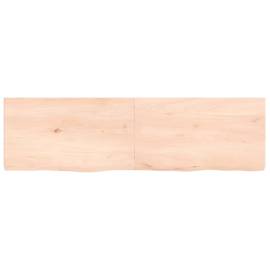 Blat de masă, 140x40x4 cm, lemn masiv de stejar netratat, 3 image