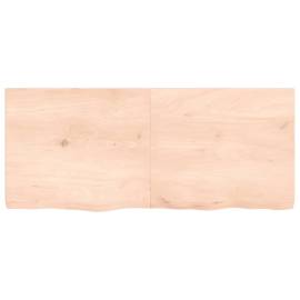 Blat de masă, 140x60x6 cm, lemn masiv de stejar netratat, 3 image