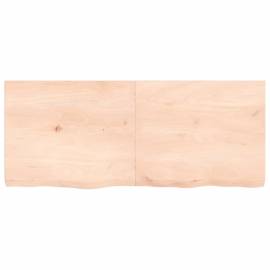 Blat de masă, 120x50x6 cm, lemn masiv de stejar netratat, 3 image