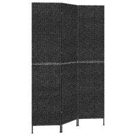 Paravan de cameră cu 3 panouri negru 122x180 cm, zambilă de apă, 6 image